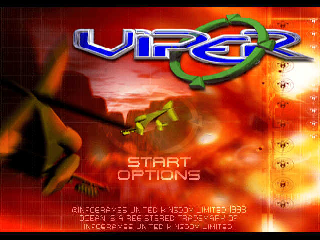 Viper title screen for Playstation
